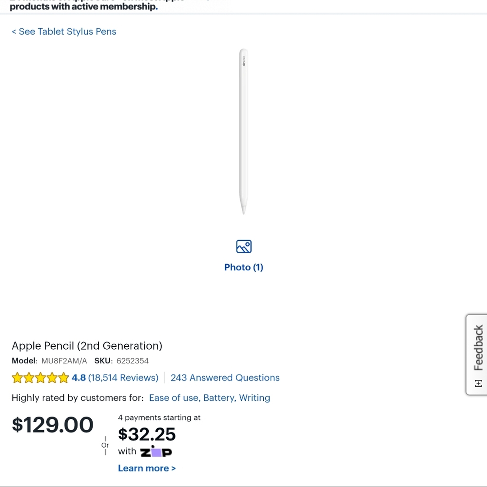 Apple Pencil (2nd Generation) BRAND NEW NEVER OPEN- 2 AVAILABLE